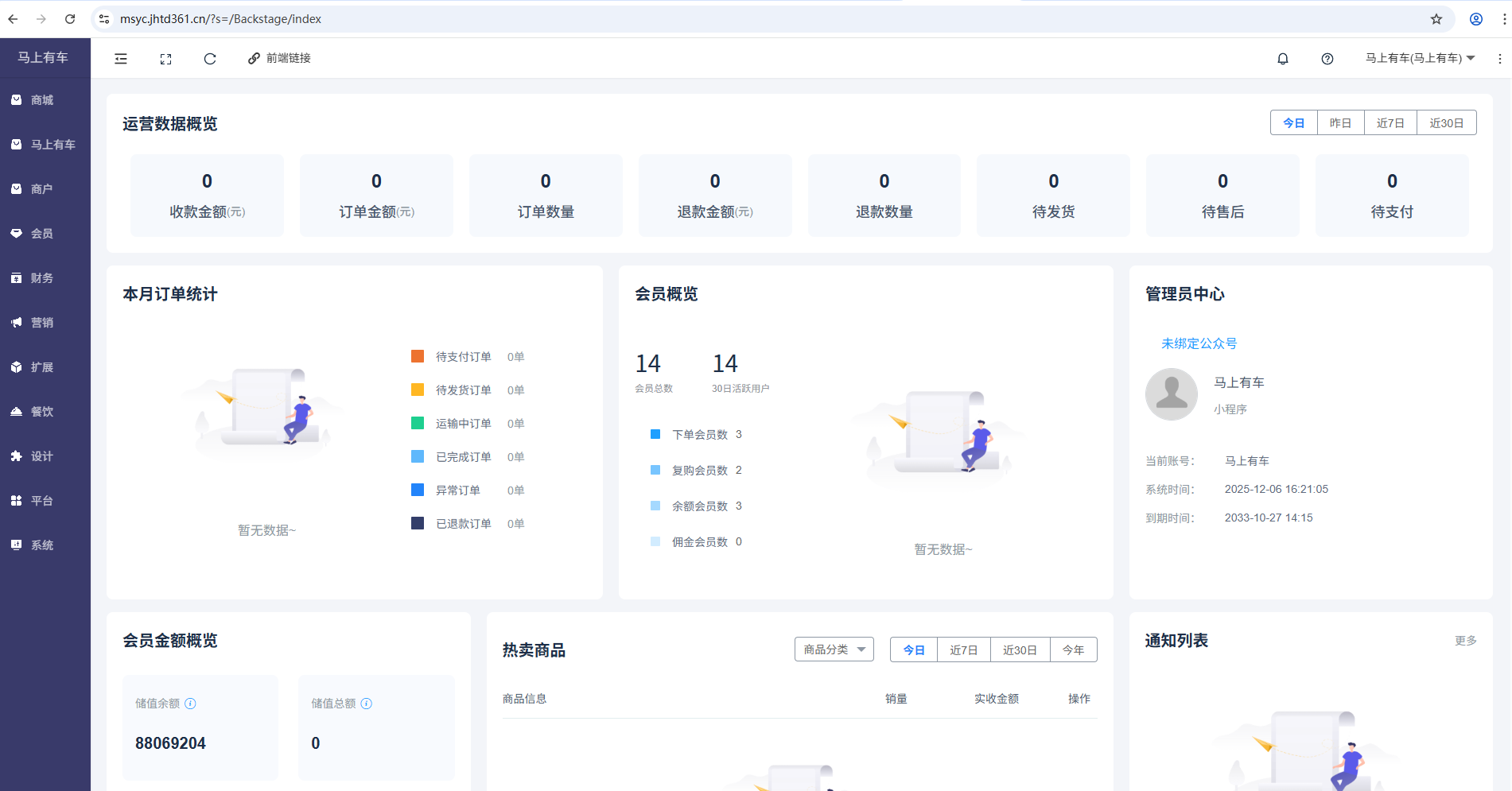 马上有车后台界面
